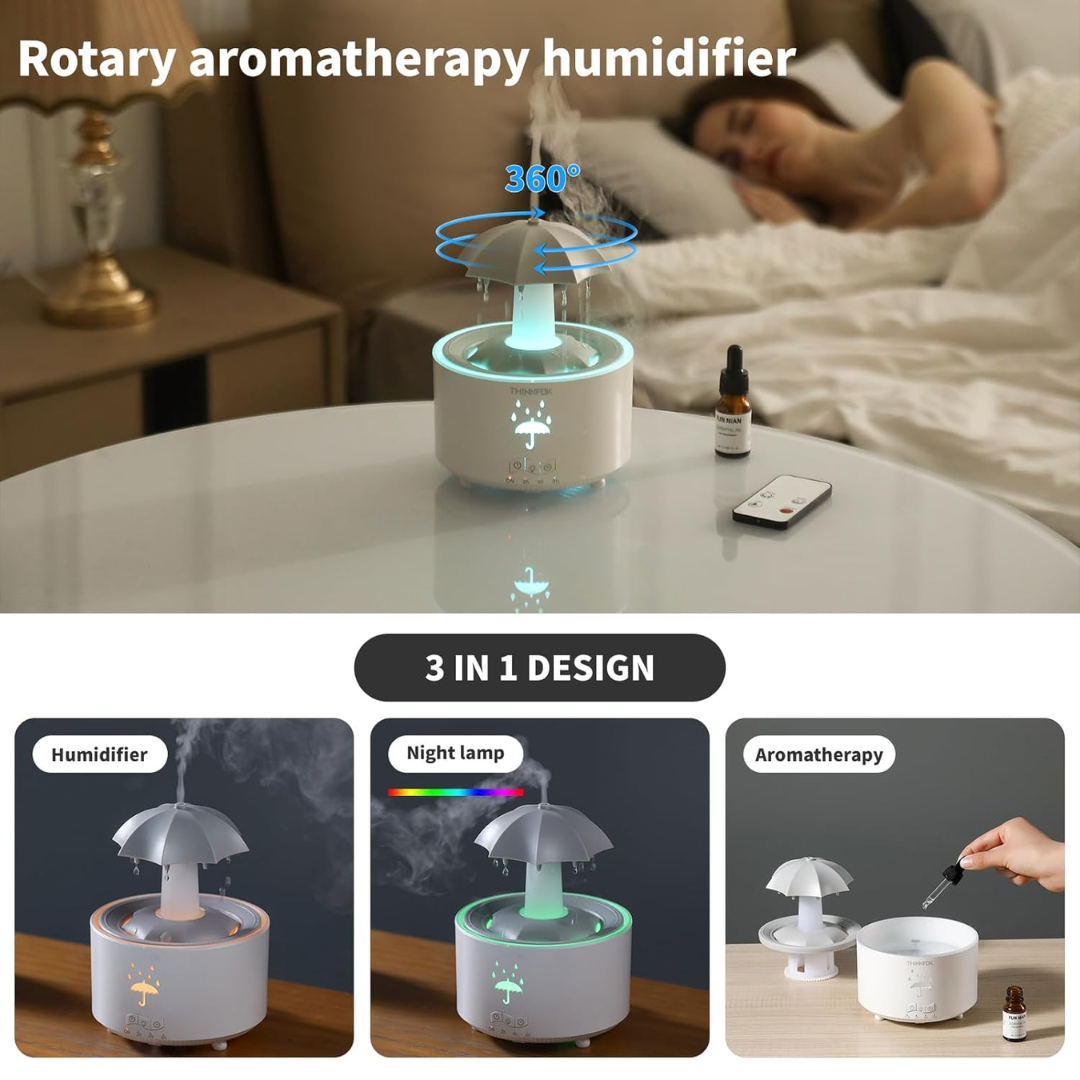 Aromatherapy Humidifier – Colorful LED & Water Drip Design